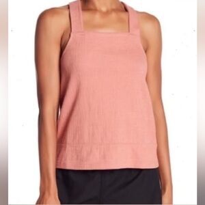 Madewell Blush Pink Cross Back Apron Tank Top Size Small Y2K Cottagecore